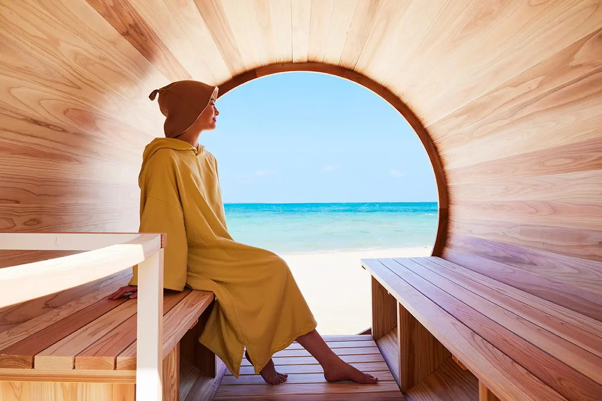 『リゾナーレ小浜島』バレルサウナ