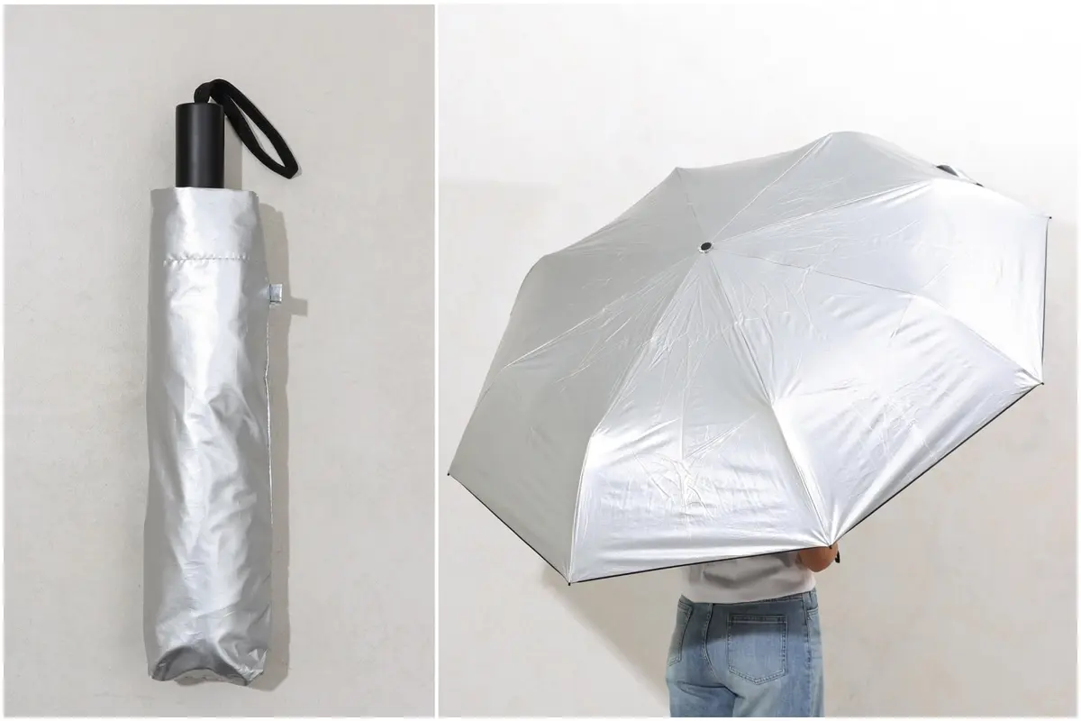 3COINS（スリーコインズ／スリコ）で人気の雨対策グッズ：晴雨兼用折傘BIG