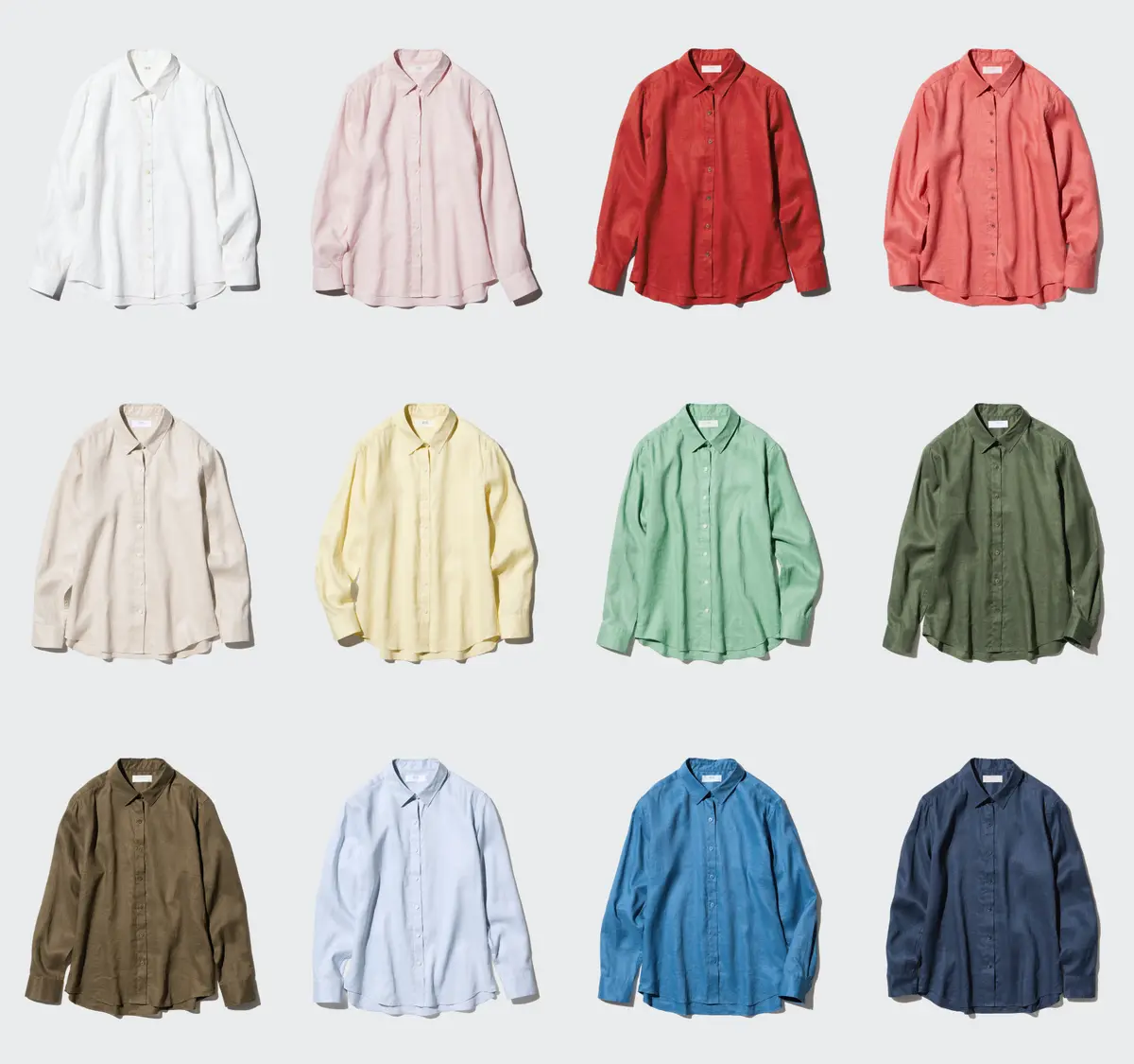 プレミアムリネンシャツ　ユニクロ