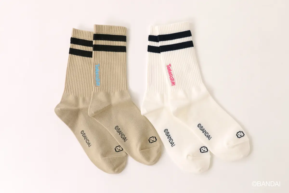 アメリブラインロゴ刺繍ソックス　靴下屋　たまごっち