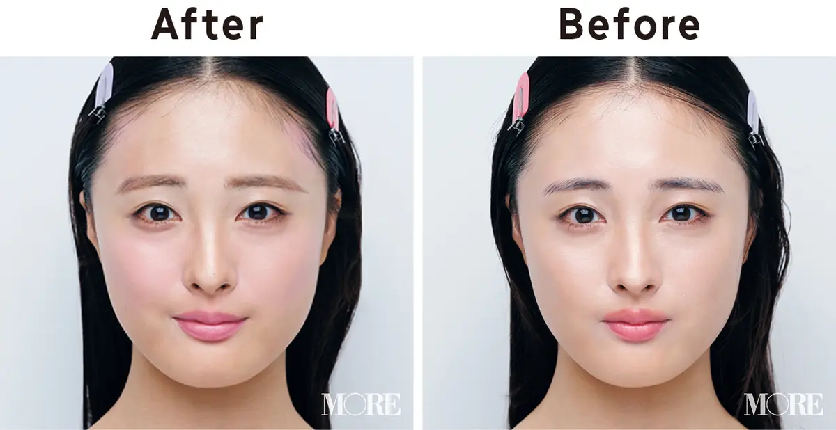 眉メイクのビフォーアフター