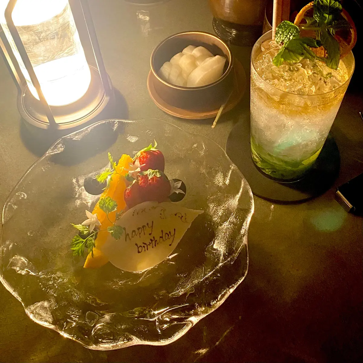 SONATA BAR & LOUNGEの誕生日プレート