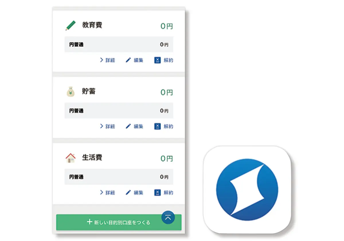 『住信SBIネット銀行』アプリ画面とアイコン