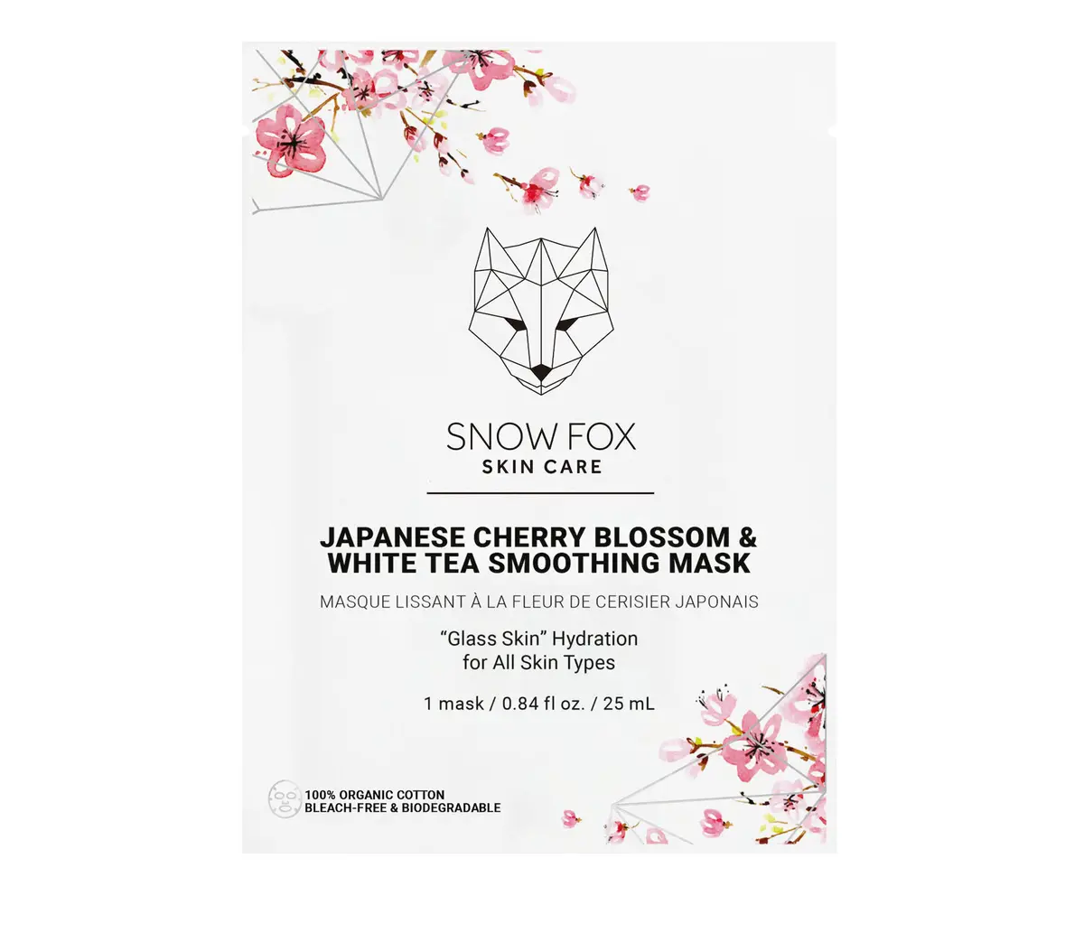 『SNOW FOX SKINCARE』（スノー フォックス スキンケア） 桜&ホワイトティー スムージング マスク（1箱5枚入り) 