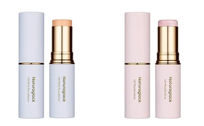 ナチュラグラッセ　UV スティックファンデーション UVマーブルスティック 2025夏コスメ 限定 日焼け止め 下地 ハイライト