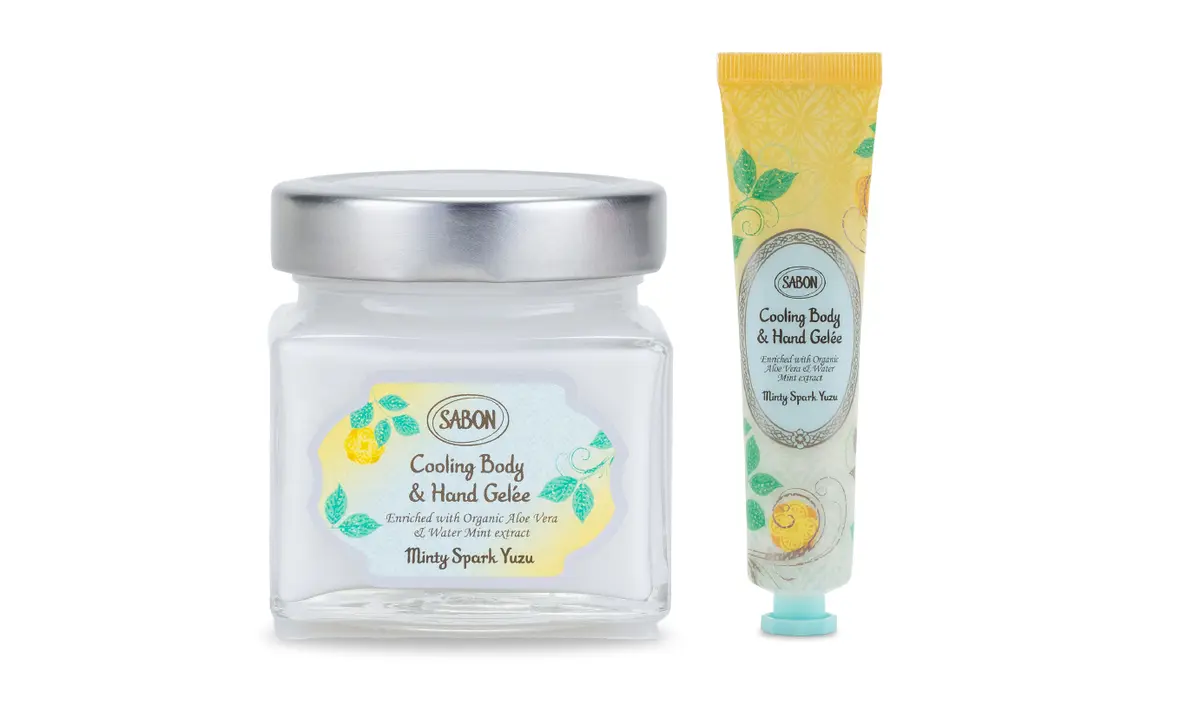 SABON 左から、ボディ&ハンドジュレ スパークリング・ユズ 200mL ¥5060、 同　30mL ￥1870<限定発売＞