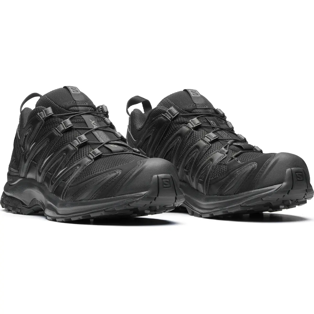 SALOMON ブラック スニーカー❣️24.5❣️BLACK❣️写真追加❣️ サロモン』スニーカーはオールブラックで使い勝手抜群