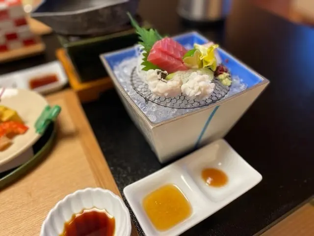 有馬グランドホテル　和室　部屋食　お造り