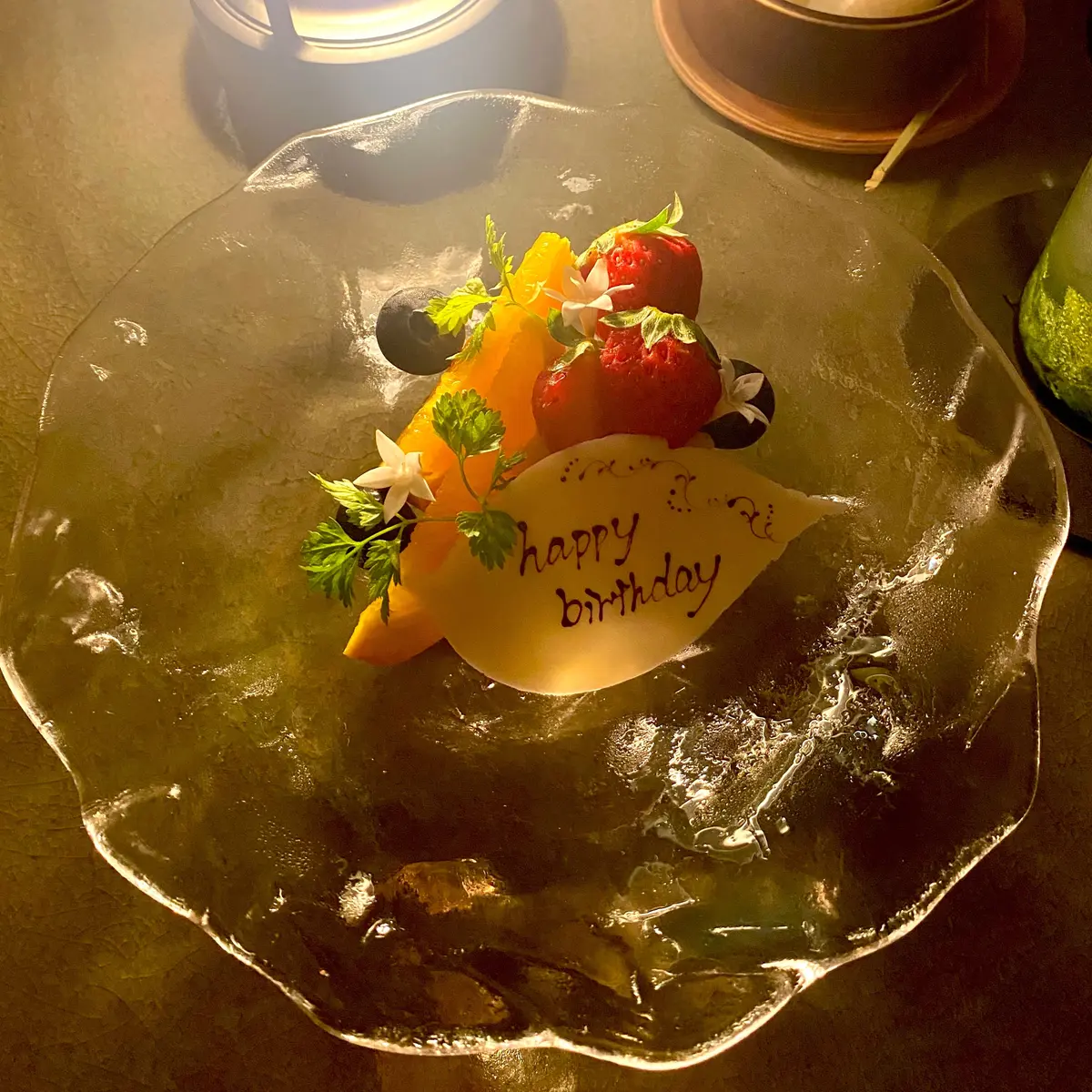 SONATA BAR & LOUNGEの誕生日プレート