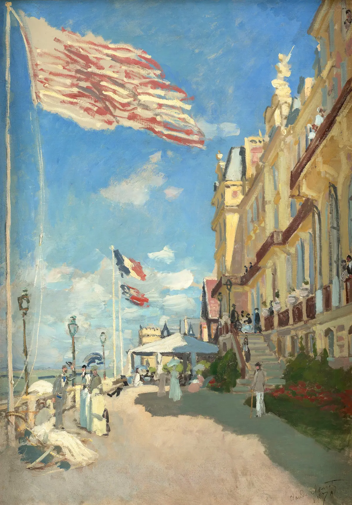 クロード・モネ《トルーヴィルのロシュ・ノワール・ホテル》1870年、オルセー美術館蔵 Photo © GrandPalaisRmn (musée d'Orsay) / Gabriel de Carvalho / distributed by AMF