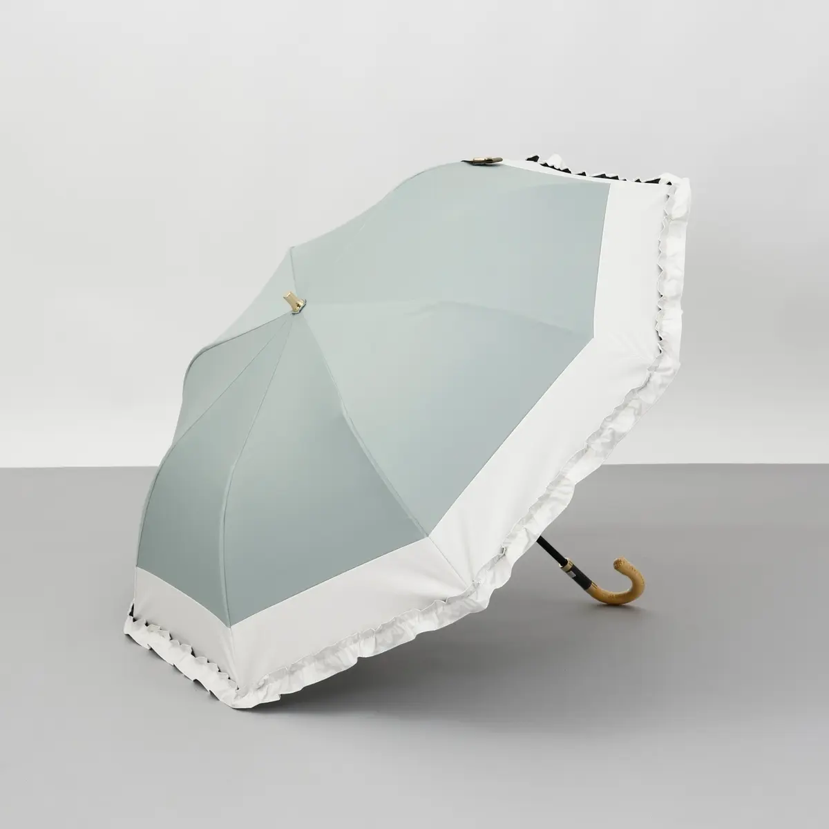 ビューランス　バイカラーフリル晴雨兼用パラソル