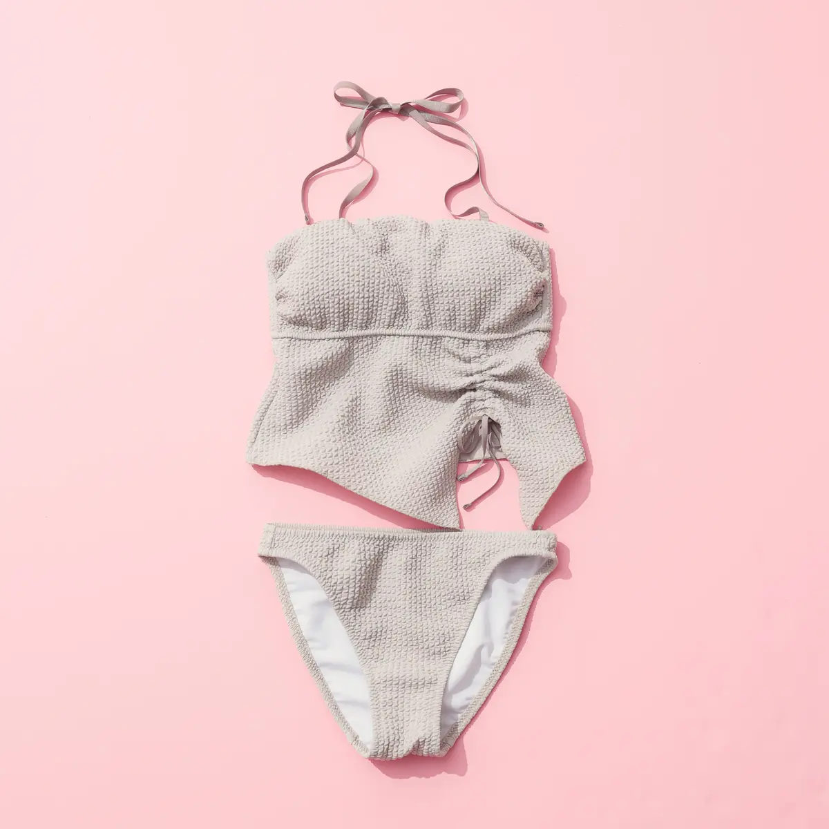 「PEAK&PINE（ピーク&パイン）」のワッフルニットアシメ裾ビキニ