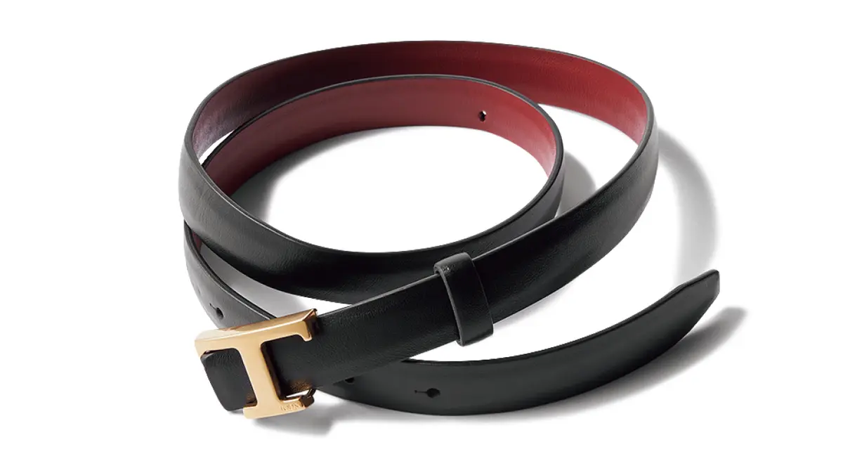 トッズのベルト　黒と赤