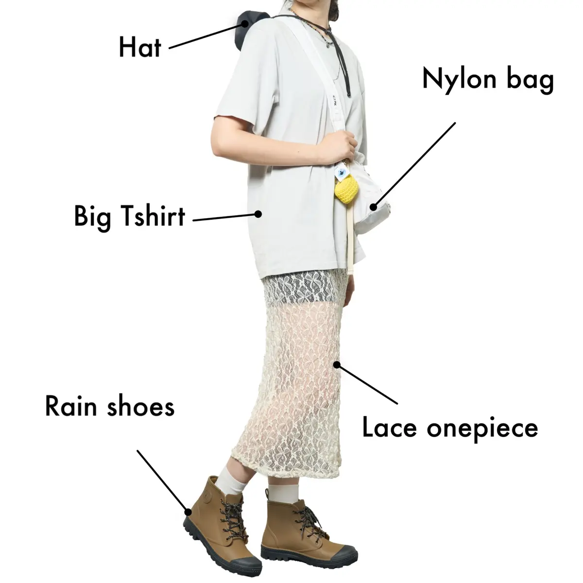 防水サファリシューズ　フェスコーデ　ワークマン