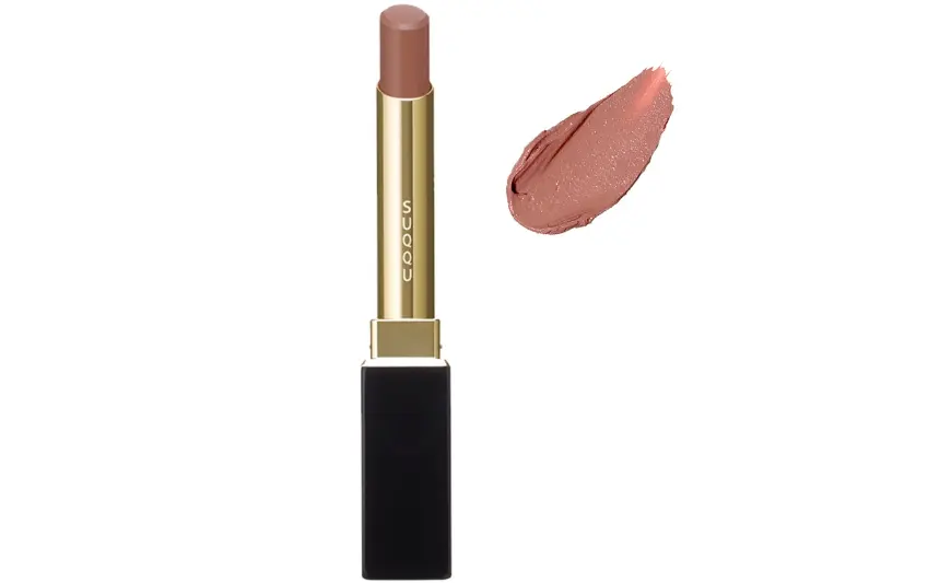 SUQQU（スック） お仕事リップ 2025最新オフィスメイク名品 商品画像 テクスチャー画像 SUQQU ベルベット フィット リップスティック　02 香木 - KOUBOKU