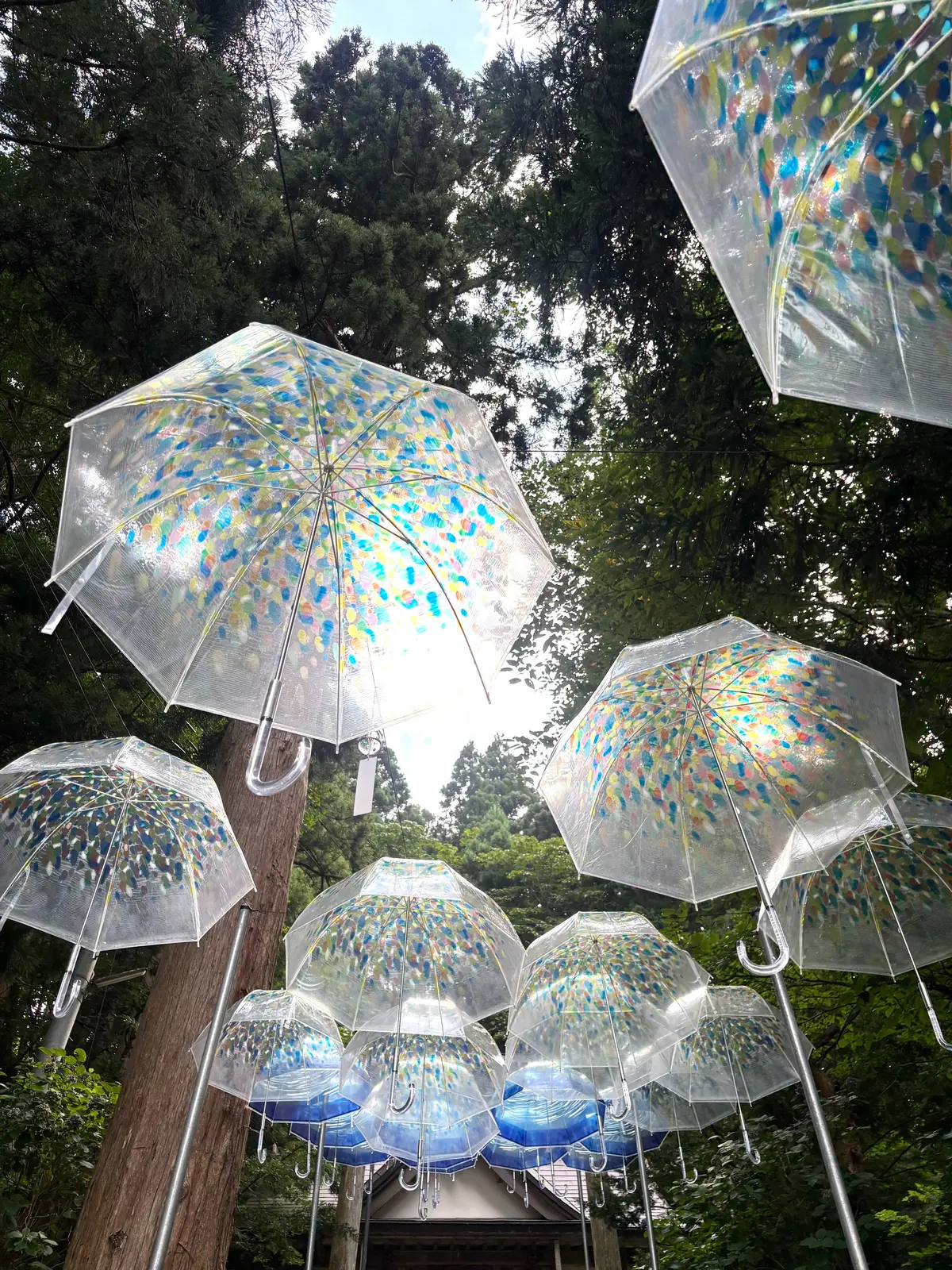 浅虫八幡宮　津軽びいどろの風鈴傘