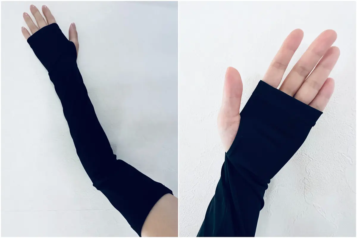 3COINS（スリーコインズ／スリコ）のUVカット＆接触冷感アームカバー