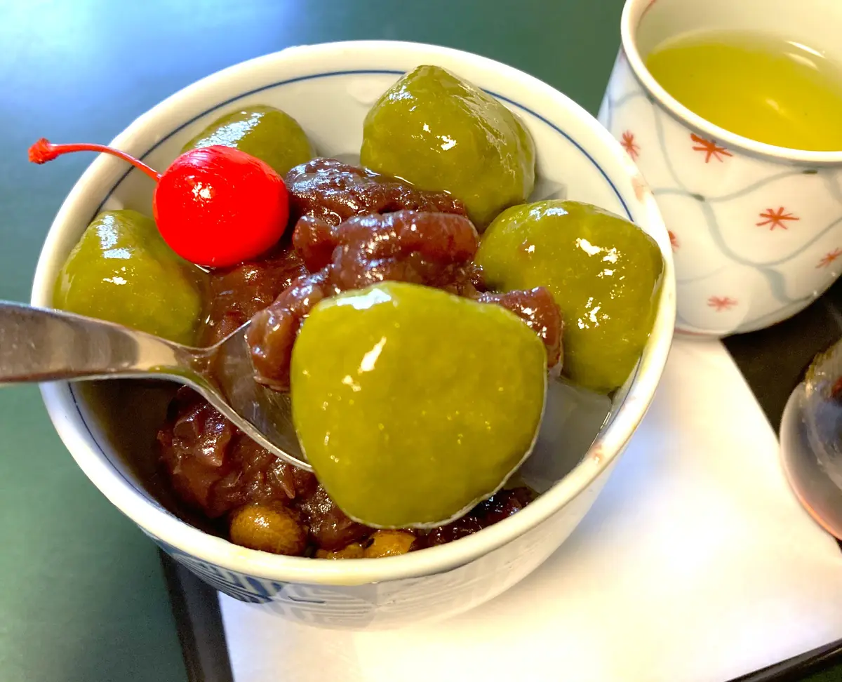 仙台　甘味処　彦いち　白玉あんみつ