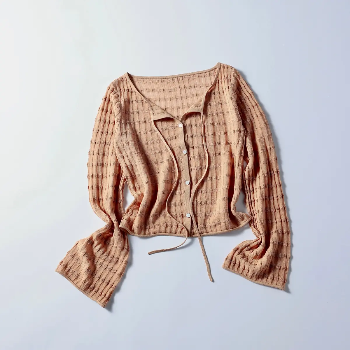 『カーサフライン』リボンつきカーディガン