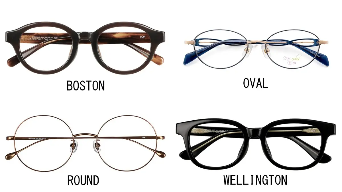 四角顔さんにおすすめのメガネ