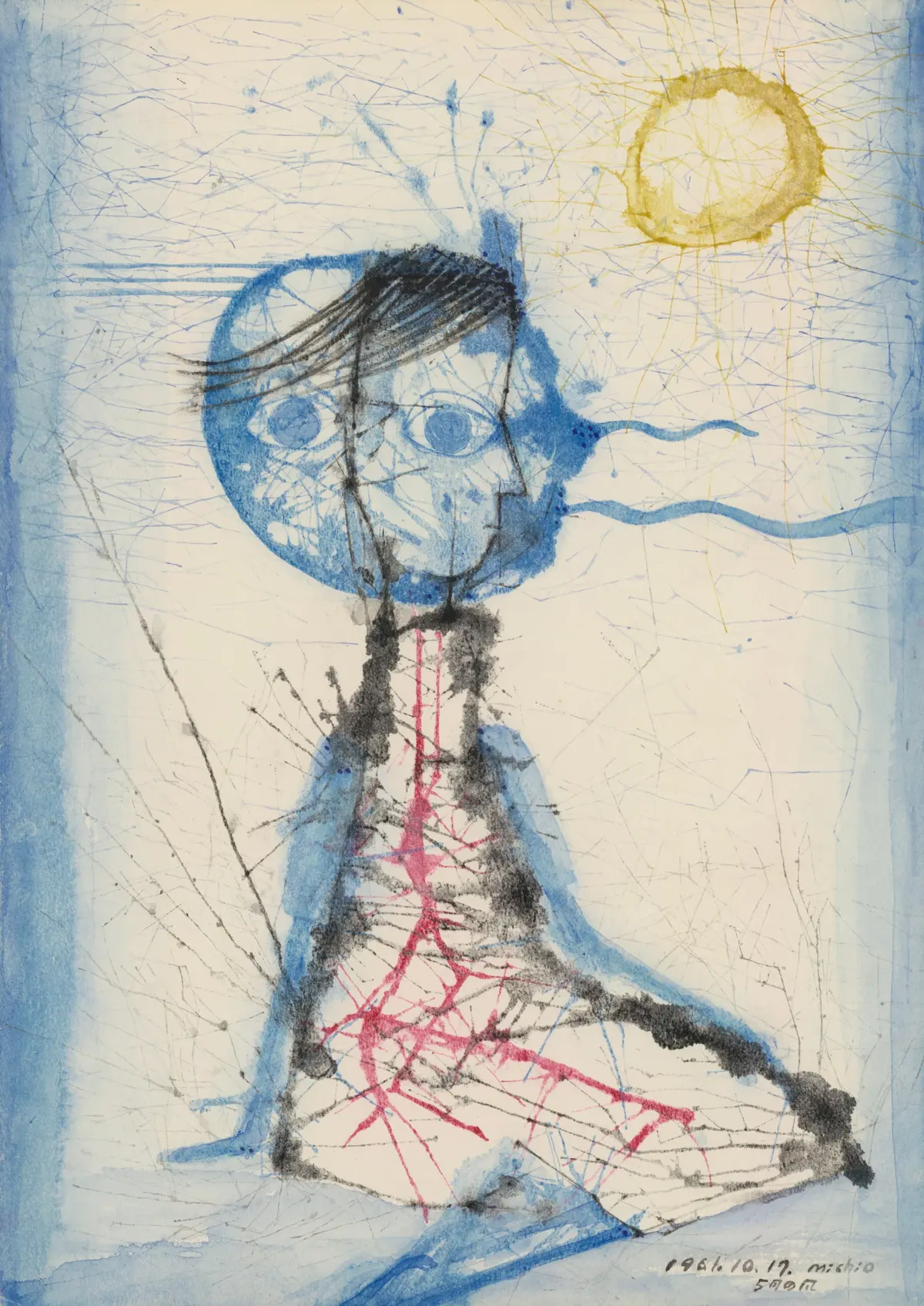 《五月の風》1961年10月17日　周南市美術博物館蔵 水彩、フエルトペン | 紙 37.7×27.0㎝