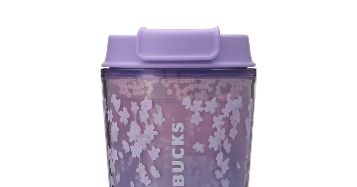 Starbucks☆アメリカ限定ポジティブスローガン紫コールドカップ