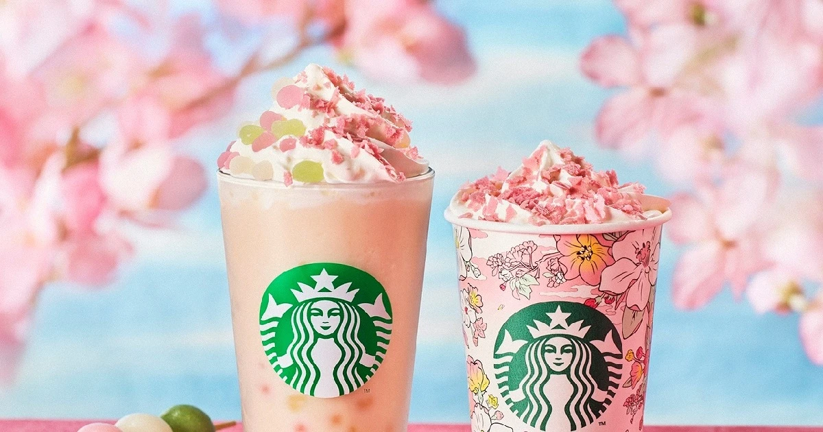 スタバ 新作】「花見だんご フラペチーノ(R)」2024SAKURA