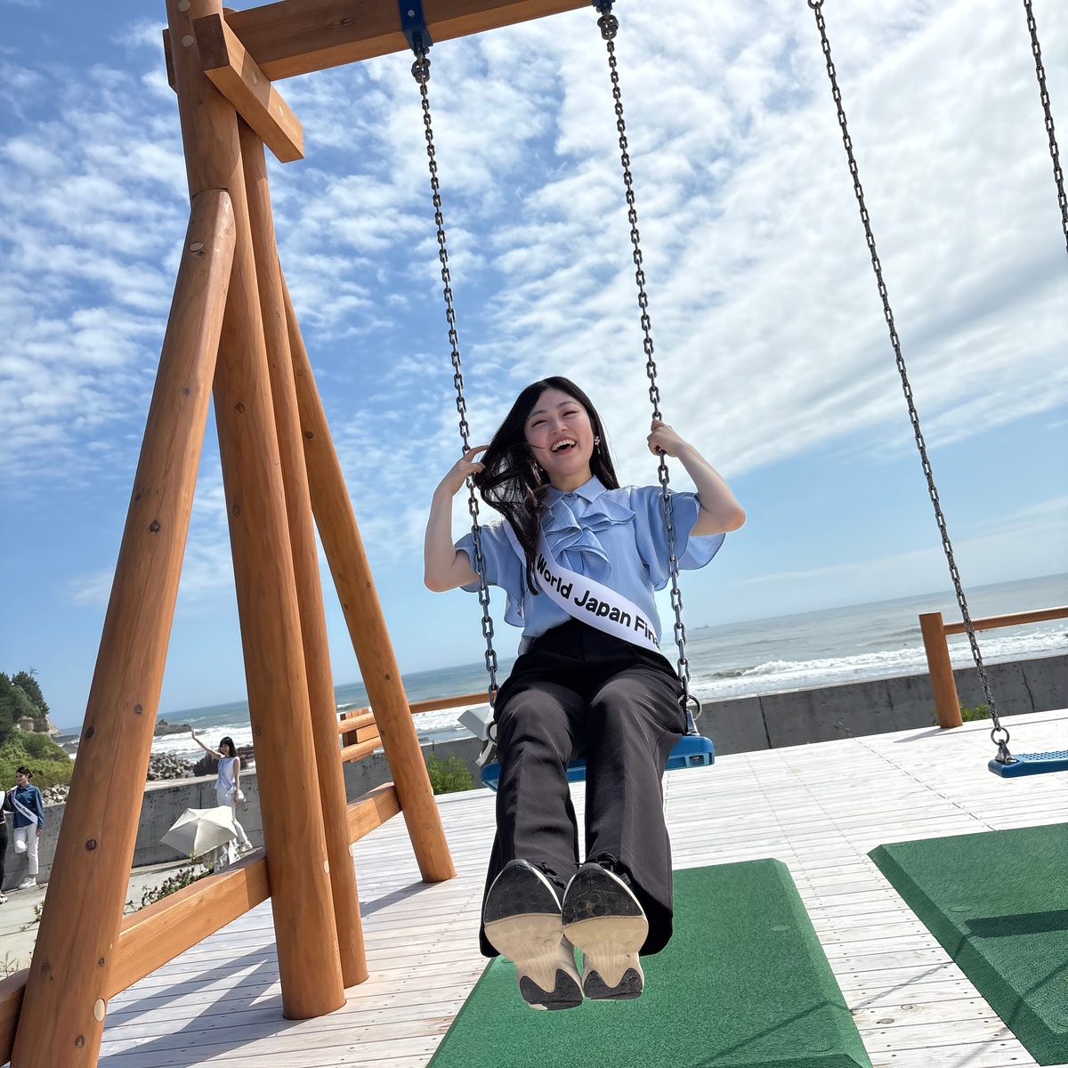 【福島県 富岡町】絶景海ブランコ🛟SNS映え間違いなし！ご当地キャラとみっぴーと一緒に📷