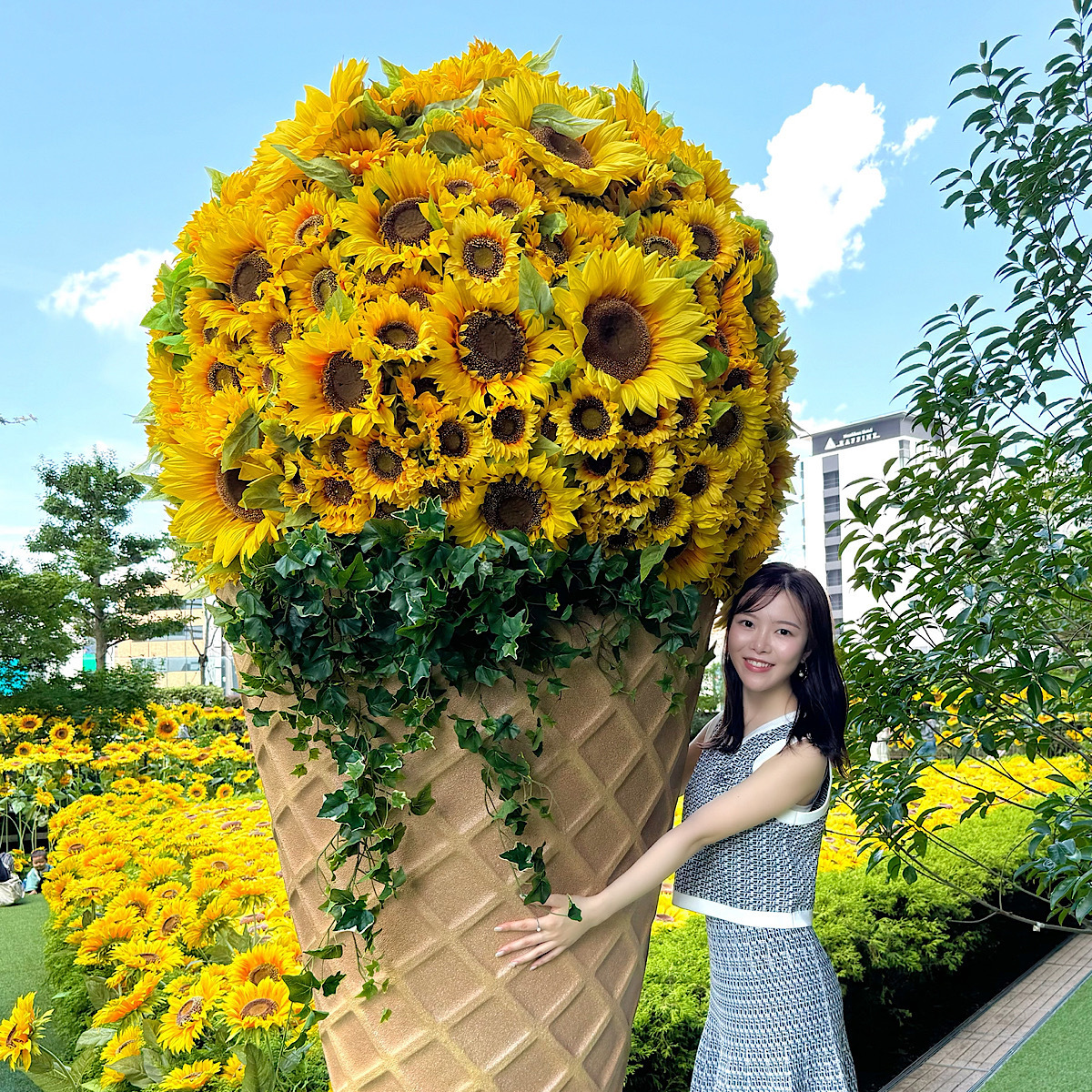 【名古屋】ひまわりアイスがかわいい🌻名古屋駅すぐのひまわりスカイガーデン《大名古屋ビルヂング》