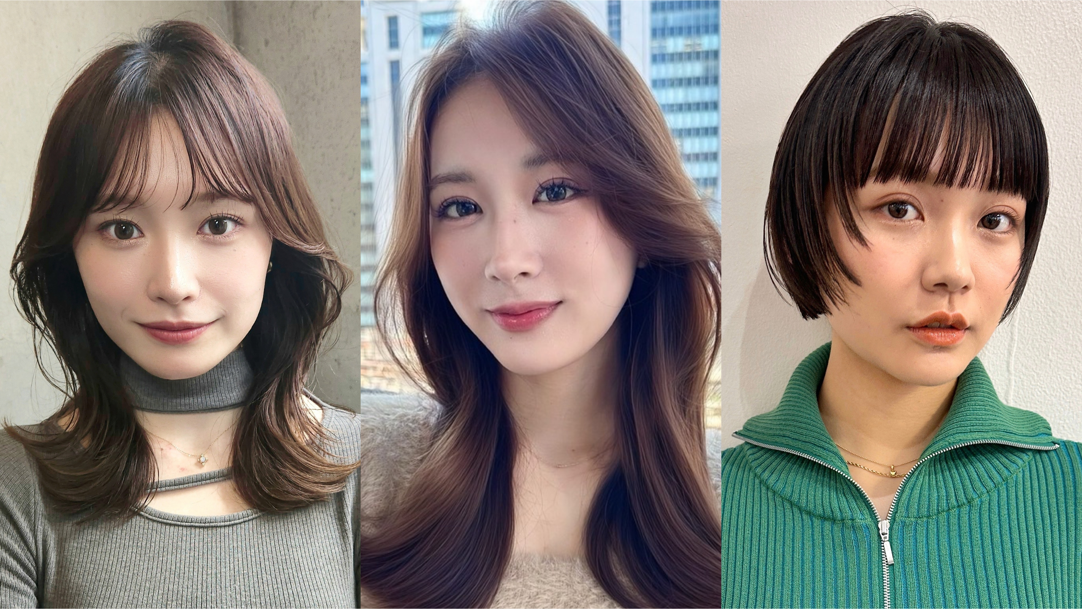 【小顔見えヘアまとめ7選】ロング・ミディアム・ボブの最旬ヘアスタイル。おすすめの顔型も紹介!