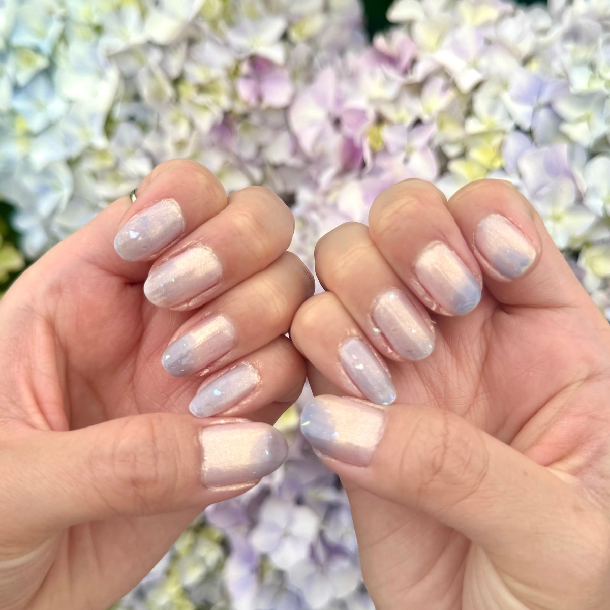 【ネイル】キャンメイクで作れる、紫陽花ネイル💅🏻💠
