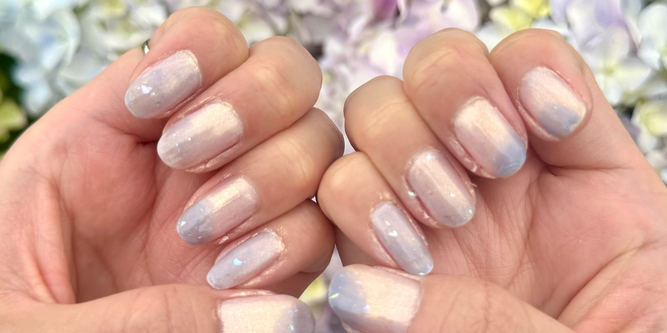 【ネイル】キャンメイクで作れる、紫陽花ネイル 