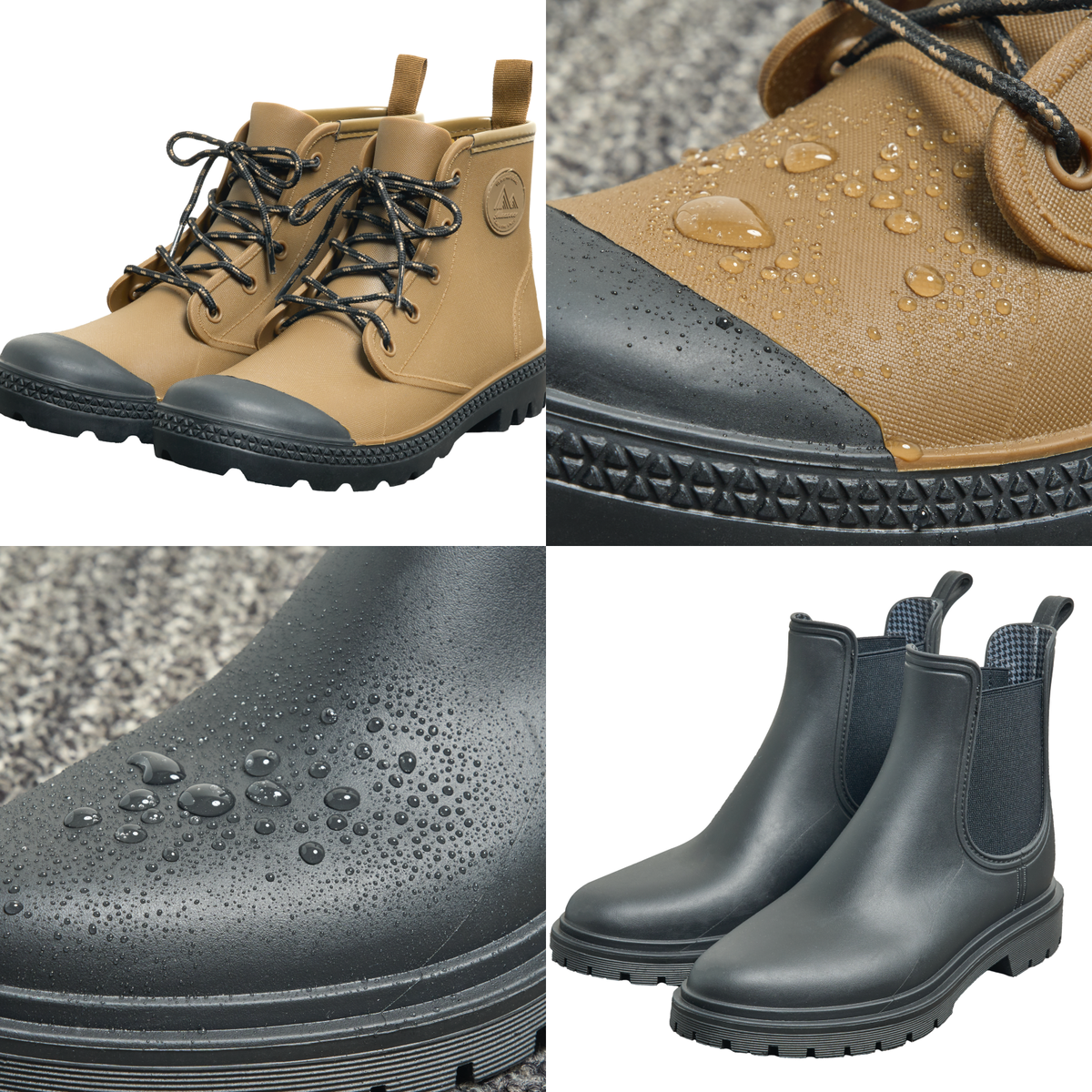 レインシューズ、コスパで考えたら『ワークマン』が強い！きれいめコーデ、フェスコーデにはどう履く？