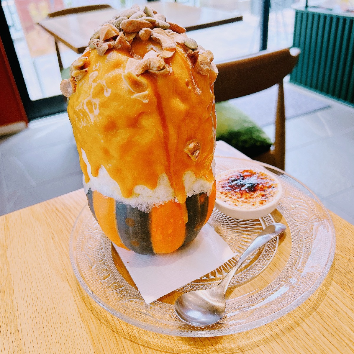 【カボチャ】今年も出た！かぼちゃのかき氷食べ方HOW TO教えます☆