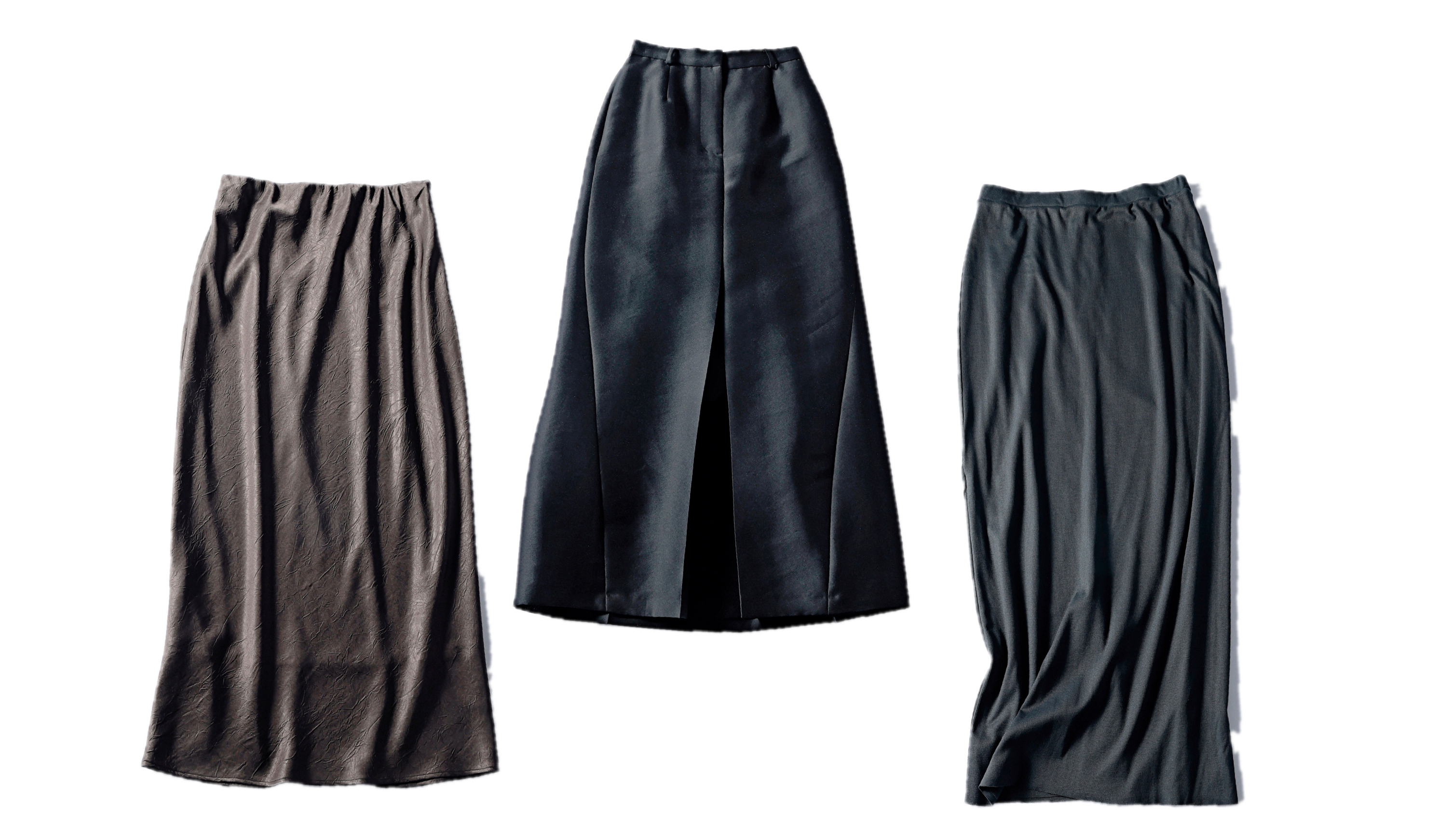 今選びたい、大人のロングスカート3選。はき心地もスタイルアップも叶える