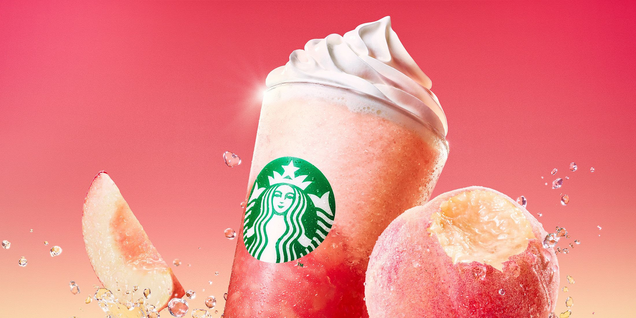 【スタバ 新作】「ラブ ＆ ピーチ フラペチーノ(R)」登場！ 完熟桃のおいしさを一杯に詰め込んで