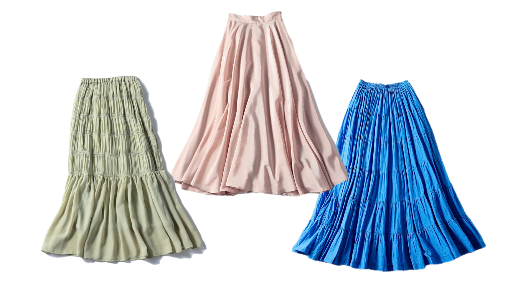 ふわっと広がるデザインが可愛い！春のきれい色フレアスカート3選