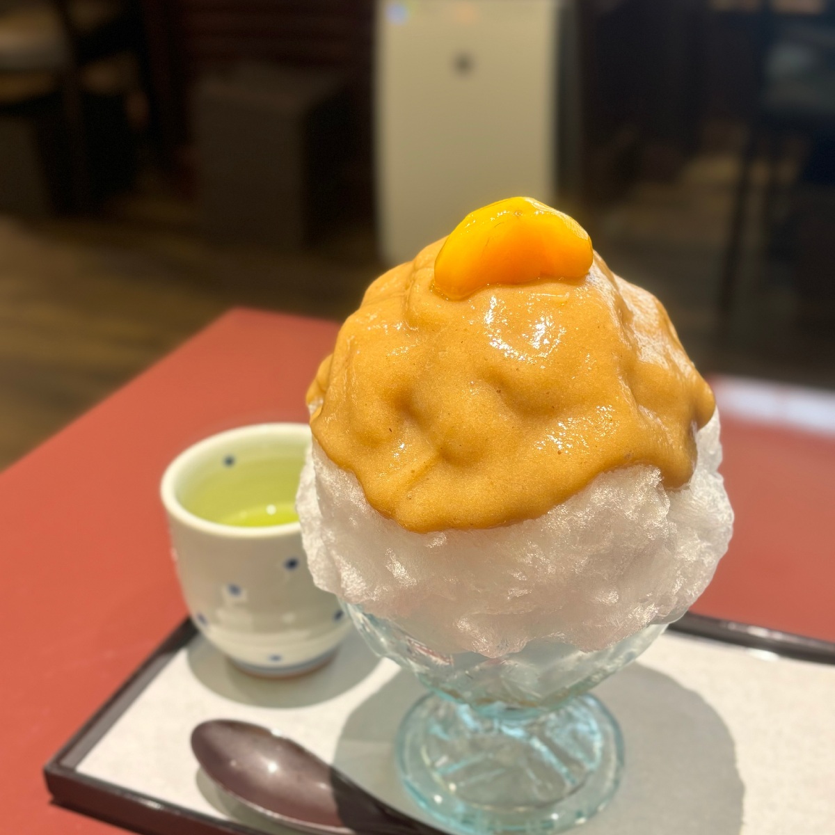 【新宿・東京】通年かき氷店に通う！ゴーラーがゆく☆かき氷レポ！新宿追分だんご本舗で「和栗」を食べてきた(混雑情報も有り)