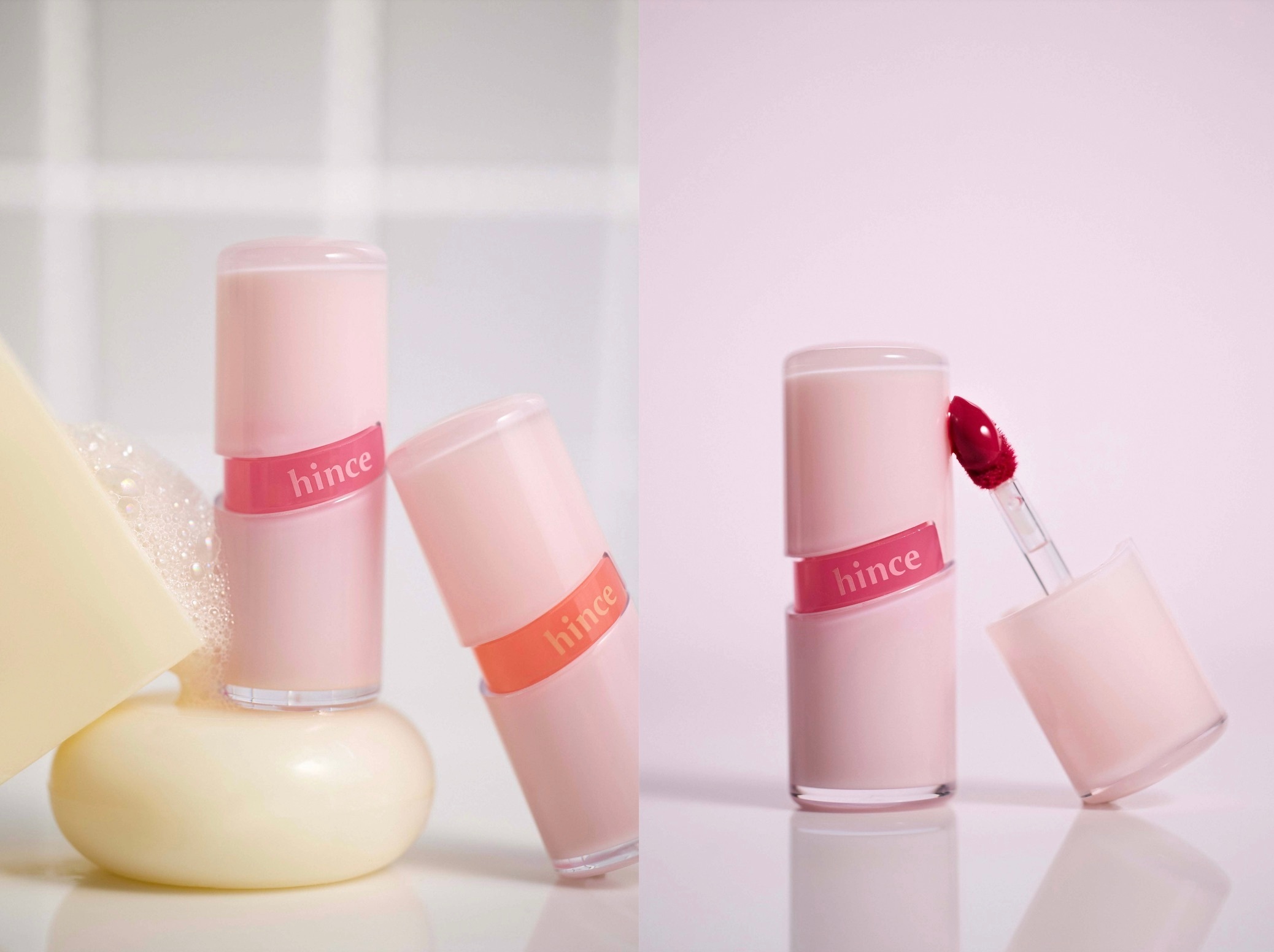 『hince』韓国でバズり中の“石鹸リップ”がついに日本上陸！ふんわりカラー&洗い立ての透明感を！【2025夏新色】