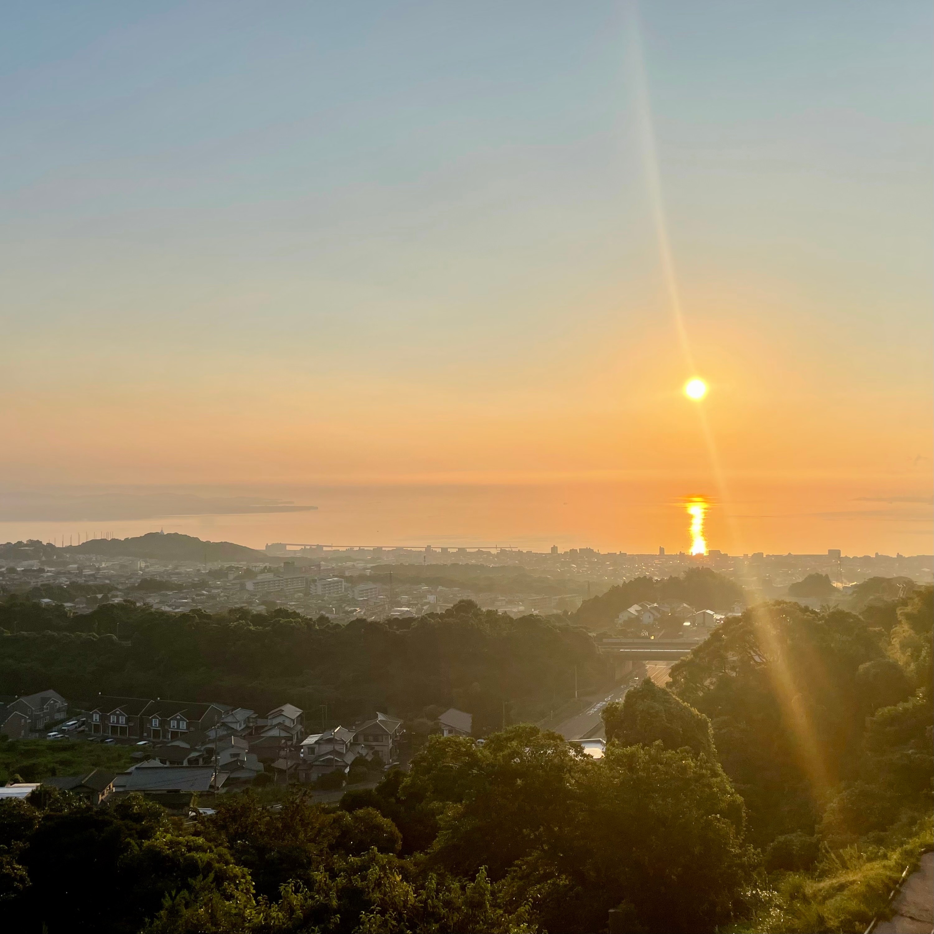 別府 ガレリア御堂原　ウッドデッキからの眺め
