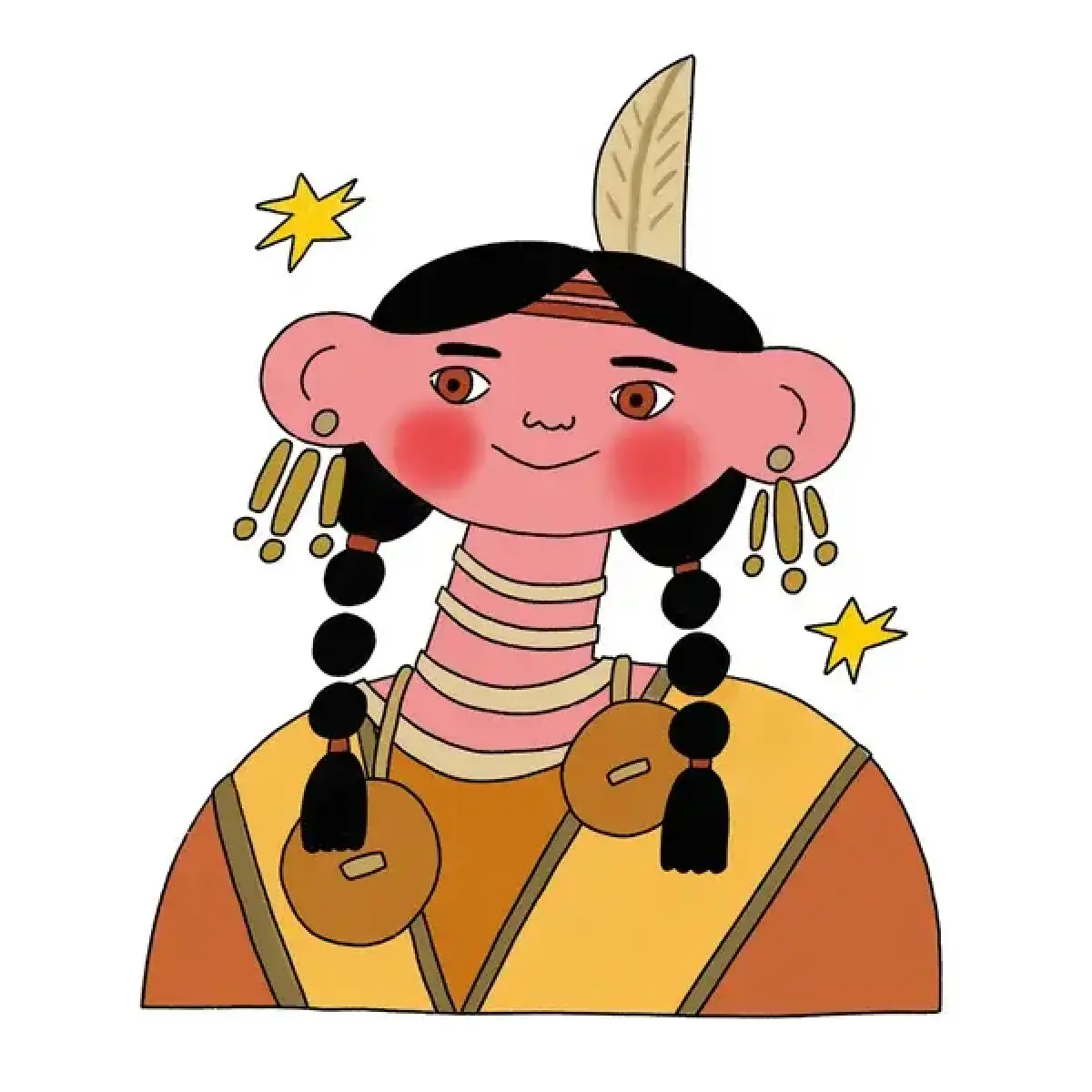 金のインディアン イラスト