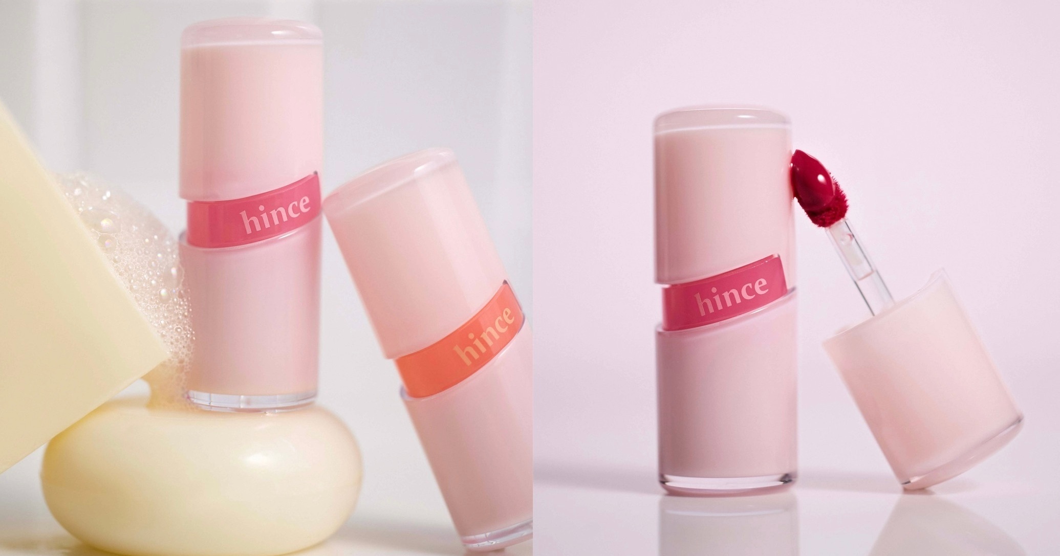 『hince』韓国でバズり中の“石鹸リップ”がついに日本上陸！ふんわりカラー&洗い立ての透明感を！【2025夏新色】