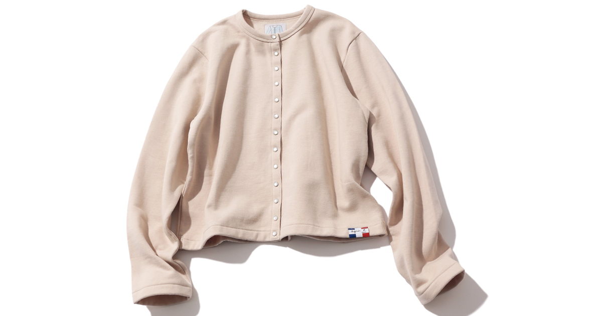 2way✨定番【アニエスベー】フード 着脱可能 カーディガン 裏起毛 ベージュ 2way✨定番【アニエスベー】フード 着脱可能 カーディガン 裏