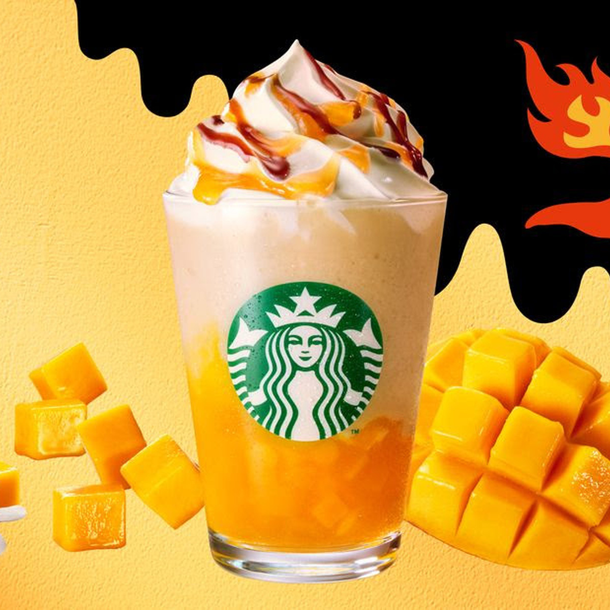 【スタバ 新作】まさかの辛味！「ホットハニー オリエンタル マンゴー & ティー フラペチーノ(R)」登場！