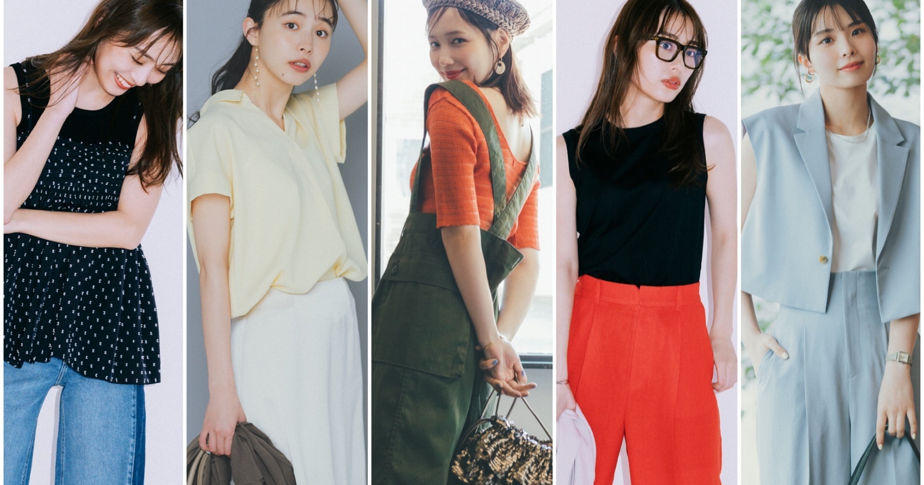 カーキ×オレンジの新鮮スタイルから爽やかオフィスカジュアルまで