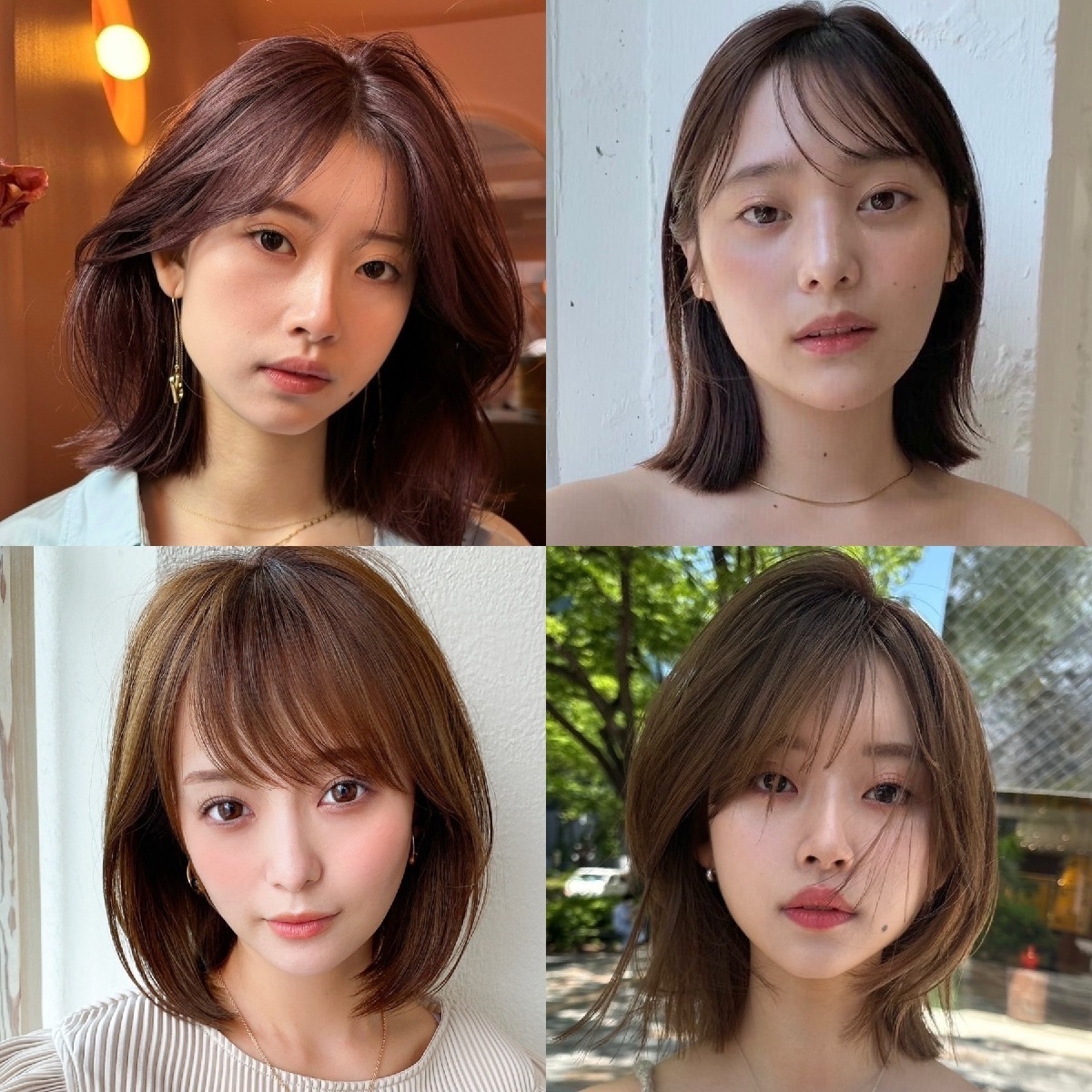 小顔に見える！顔の長さもカバー 【面長に似合うボブヘア34選】